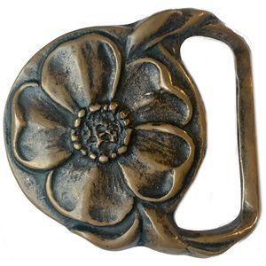 Wildflower Tech Ether Belt Buckle Brass Vintage